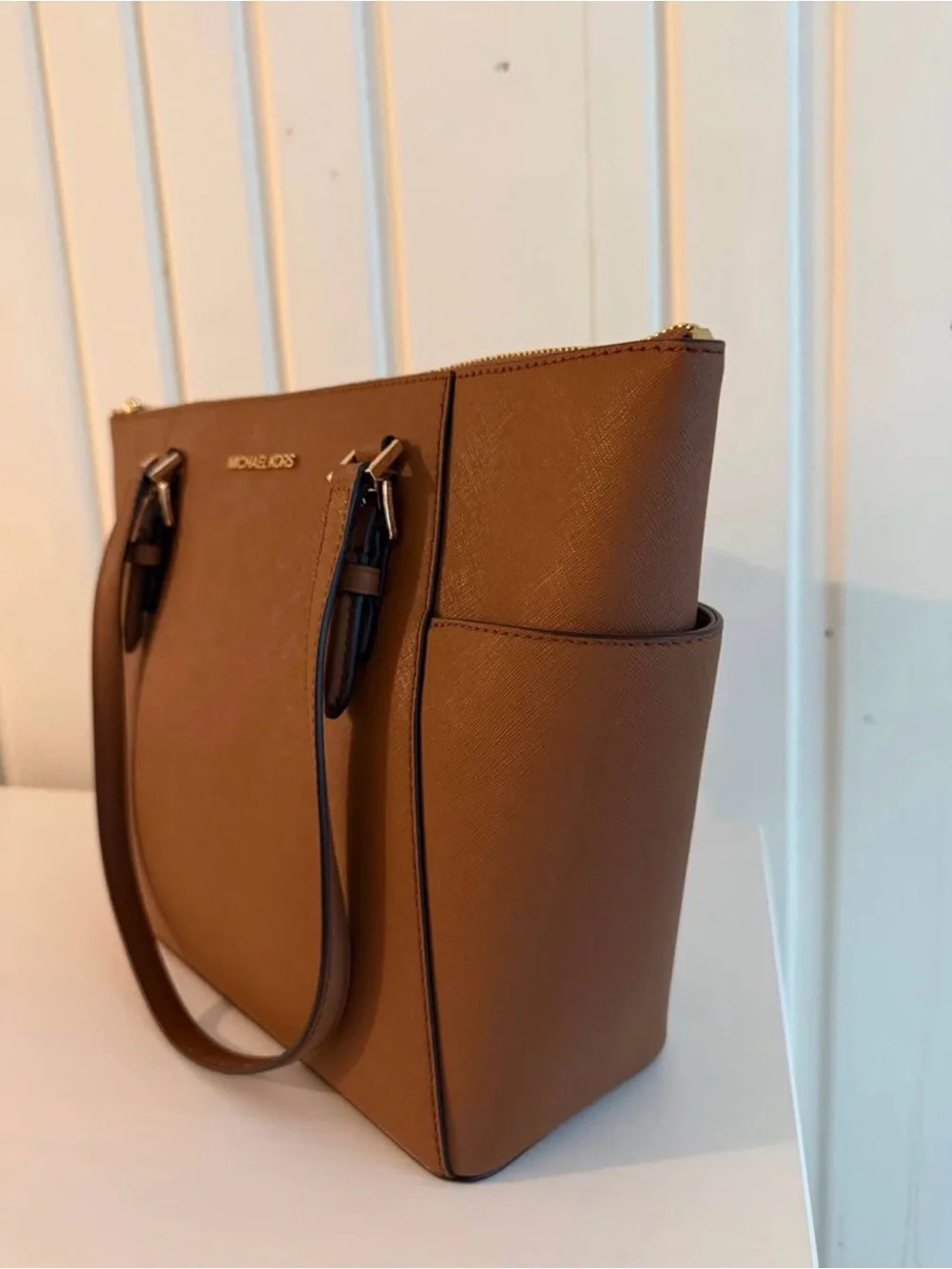 Michael Kors Cognac Saffiano Leather Tote